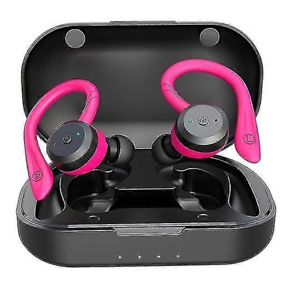 20 tunnin akun kestolla varustetut vedenpitävät Bluetooth-kuulokkeet, kaksi käyttötapaa, urheilulliset langattomat kuulokkeet, TWS, IPX7, stereokuulokkeet pink