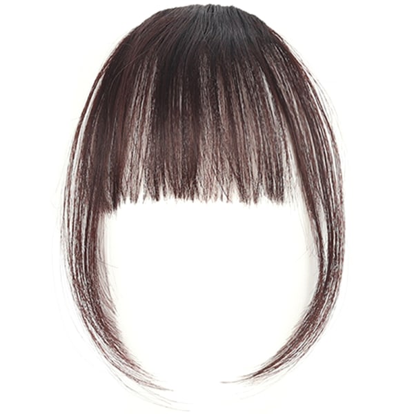 Thin Air Bangs Natural Fringe Fake Hair Extension Women Clip - Perfet Dark Brown