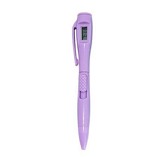Digitaalinen kello kuulakärkikynä elektroninen kello opiskelijan paperitarvikkeet koulutarvikkeet - Perfet Purple