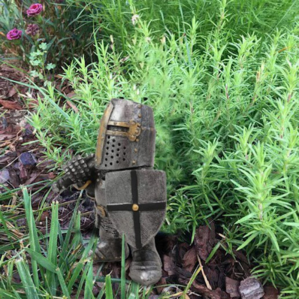 Knight Gnomes Guard 1/8 st konst Desktop Ornament Skulptur Soldat Miniatyr Figur Collection heminredning H