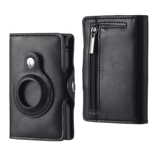 Automatisk korthållare med ficka för AirTag RFID-skydd - Perfet black