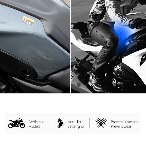 Motorcykel Side Tank Pad Beskyttelse Knægreb Anti-slip til Suzuki V-strom 1000 Xt Abs 2017-2020-Perfekt 1 set of white