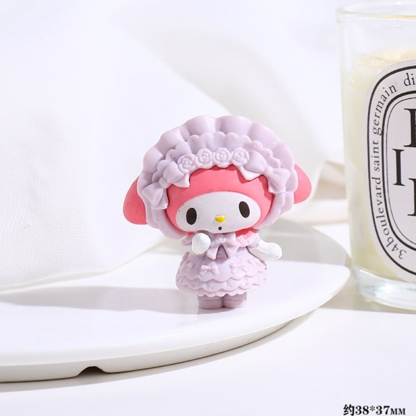 5 stk/ sæt My Melody Figur Kuromi Kt Cat Cake Topper - Perfet