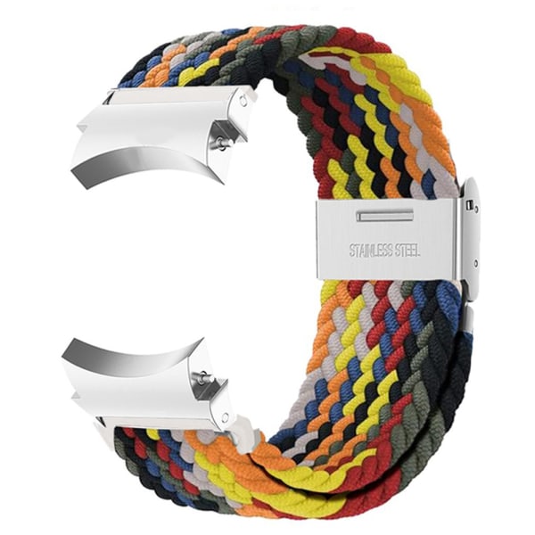 20mm band för Samsung Galaxy Watch 4/5/6/ pro/klassisk 45mm 44mm 40mm 43mm 47mm Inga luckor nylon correa Galaxy watch 6 armband- Perfet rainbow white