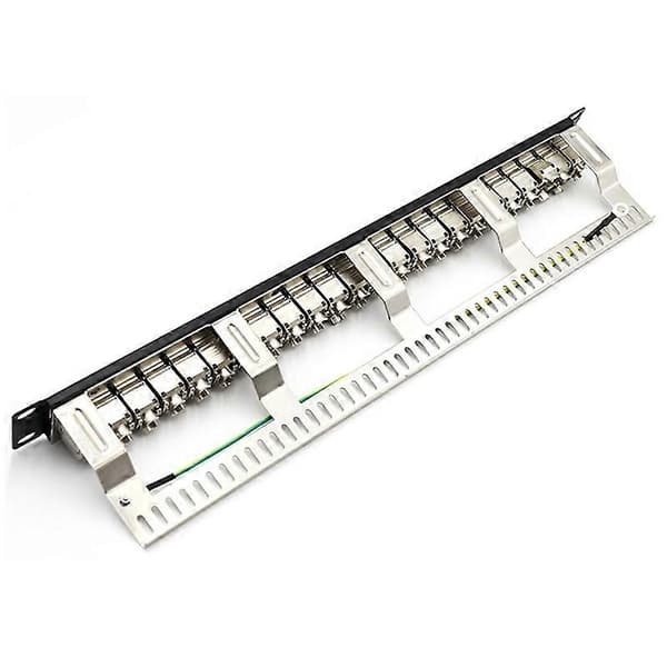 Cat7 Patch Panel 24-porttinen CAT7/CAT6A Patch Panel 1U 19 tuumaa - Täydellinen