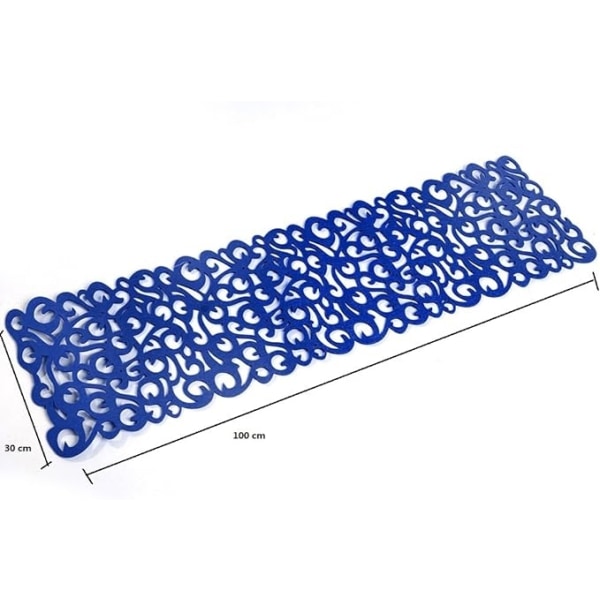 Hollow Flower Design Dekkematte Vaskbar - Perfet blue