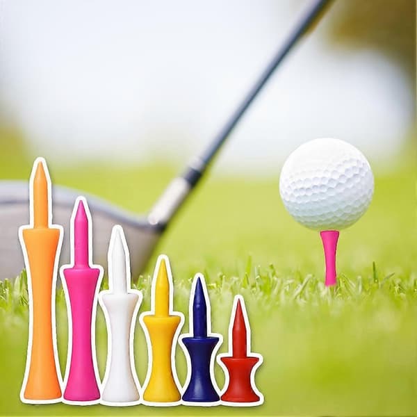 Golftees av plastslott - Alle farger og størrelser - 20 STK/POSE - Perfekt 30mm Red