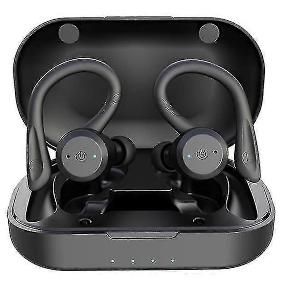 20 tunnin akun kestolla varustetut vedenpitävät Bluetooth-kuulokkeet, kaksi käyttötapaa, urheilulliset langattomat kuulokkeet, TWS, IPX7, stereokuulokkeet black