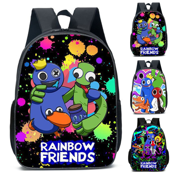 Rainbow Friends -reppu Lasten koulureppu Opiskelijan kannettavan tietokoneen laukku - Perfet A