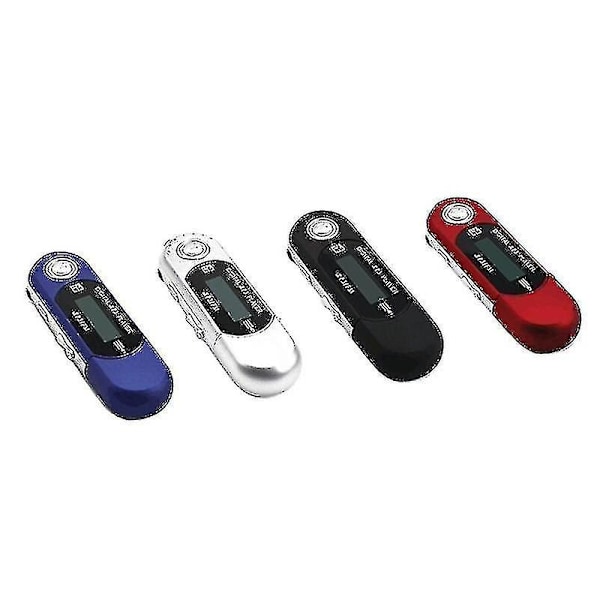 Usb Mp3-soitin Kannettava Musiikkisoitin Digitaalinen Lcd-näyttö 4g Tallennustila Fm-radio Monitoiminen Mp3-musiikkisoitin Usb-tikku Fk-Perfet Red