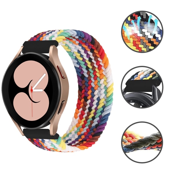 Luova nylon -punottu solosilmukkahihna Samsung Galaxy Watch 4 - täydellinen M