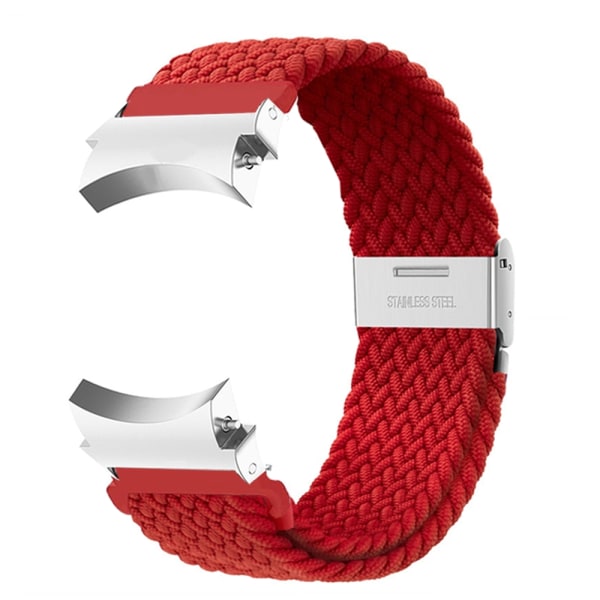 20 mm bånd til Samsung Galaxy Watch 4/5/6/ pro/klassisk 45 mm 44 mm 40 mm 43 mm 47 mm Ingen huller nylon armbånd correa Galaxy ur 6 rem- Perfet Red