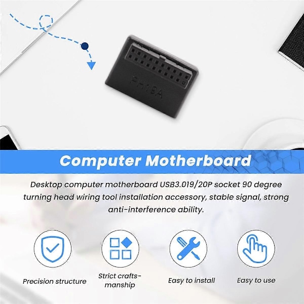 PH19A USB 3.0 Internt Header Konverter Kompatibel med Computer Bundkort - Perfekt