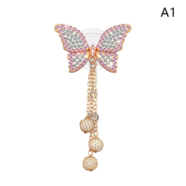 Butterfly Rhinestone Badge Reel Clip ID-korthållare Clips Namn - Perfet A4