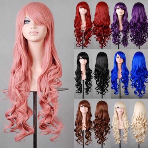 Anime Cosplay Big Wave Wig - Perfet red 80