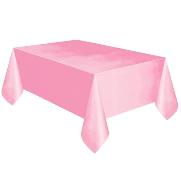 Ensfarget rektangulær duk til spisebord, bursdagsfest, borddekorasjon Qinhai-Perfet Pink
