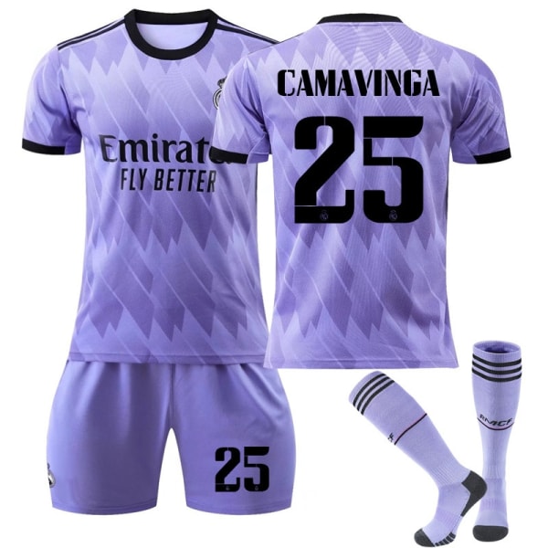 22 Real Madrid tröja Away NO.25 Camavinga set - Perfet #16