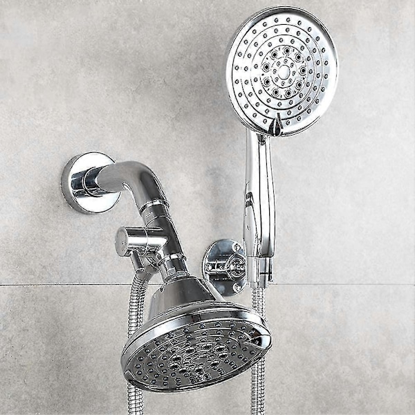 Dusjarm Omleder Ventil, Baderom Messing G1/2 3-veis Dusjsystem Komponent Erstatning for Håndholdt Fast Spray Dusjhode A-Perfet chrome plated