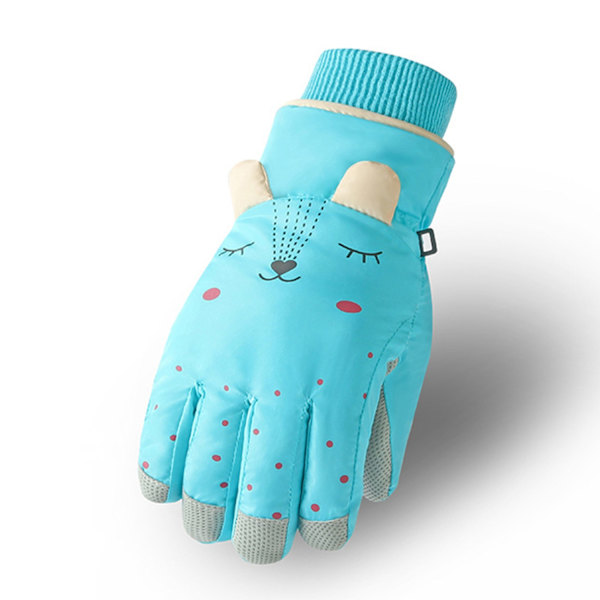 Lasten Rukkaset Vedenpitävät Käsineet Ski Pojille Tyttöjen Snow Thermal Rukkaset - Perfet Red