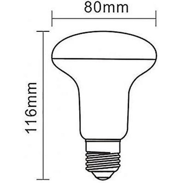 E27 LED-lamppu 10W 220V R80 120 (10 kpl pakkaus) - Neutraali valkoinen 4000k - 5500k-Perfet