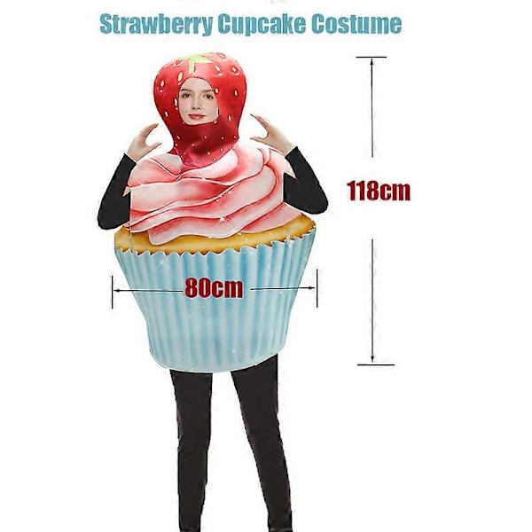 Par Pizza Croissant Donut Jordbær Avocado Tun toast Udklædningskostume Mad Halloween Kostume til Voksne - Perfekt Cupcake