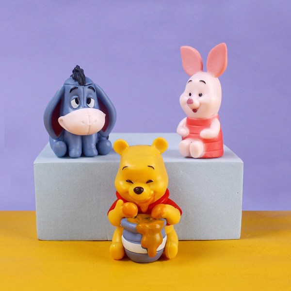 10 stk Disney Anime Figur Winnie the Pooh Tigger Teddy Bear Birthda