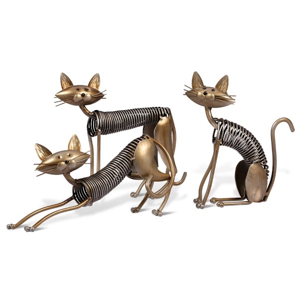 Kattmetallskulptur, jernkunst Kattehåndverk - Perfet
