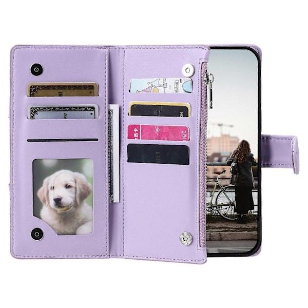 Style 012 Kompatibel med Oppo A58 4G Lynlås Pung Etui Rhombus PU Læder Stødsikkert Telefon Cover - Perfekt Style D