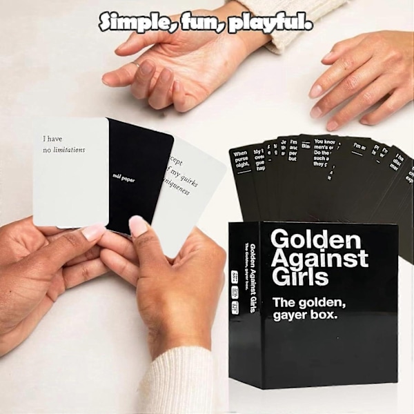 2025 Golden Against Girls The Golden Gayer Box Familjespel Kortspel - Perfekt