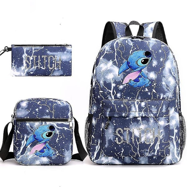 Lilo & Stitch Ryggsekksett skolesekk. . - Perfekt Lightning blue