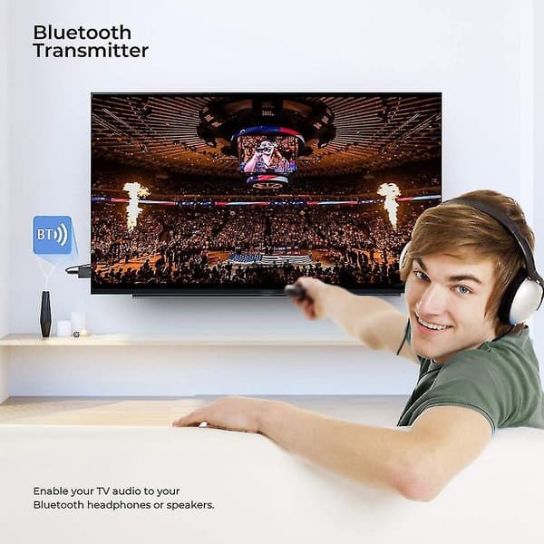Mini USB Bluetooth-kompatibel 5.0 3.5mm Aux Audio Mottaker Sender Adapter for PC TV-Perfet