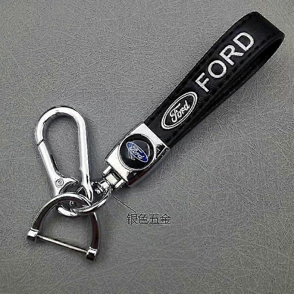 Bil Cykel Nøglering Metal Finish | Robust Nøglering | Nøglering og Krogbeslag - Perfekt Silver Hardware Ford