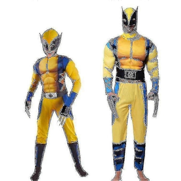 Lasten poikien Wolverine-asu, tiukka lihasasu - Perfet L-(130-140CM)