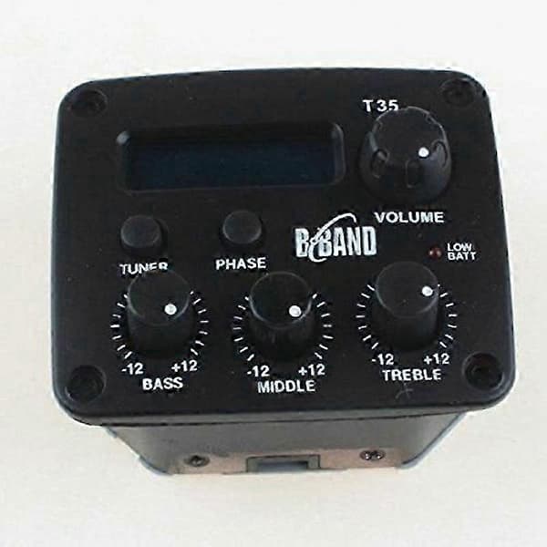 Akustisk Gitarr Pickup System Kit Universal B-Band T35 3-bands EQ med Tuner - Perfekt