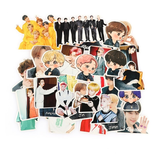 60 st Bangtan Boys BTS Sticker Telefon Resväska Notebook Station - Perfet One Size