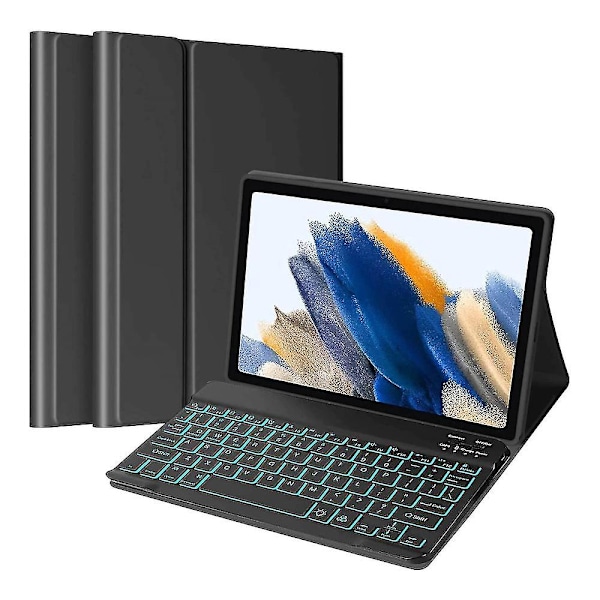 Etui med baggrundsbelyst tastatur til Samsung Galaxy Tab A7 Lite 8,7 tommer 2021