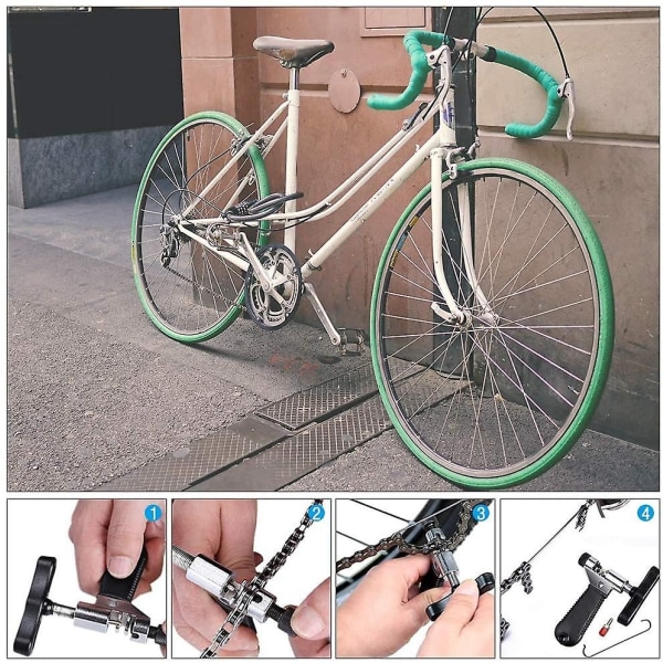 Tool för reparation av stålkedjor Chain Drift Tool, Cykelverktyg med kedjekrok - Perfet