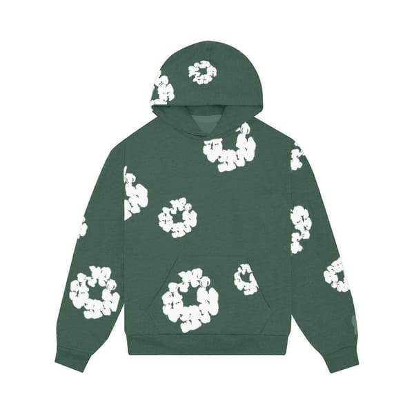Hættetrøje til damer og herrer, afslappet print, retro, stor pullover, langærmet sweatshirt - Perfet green S