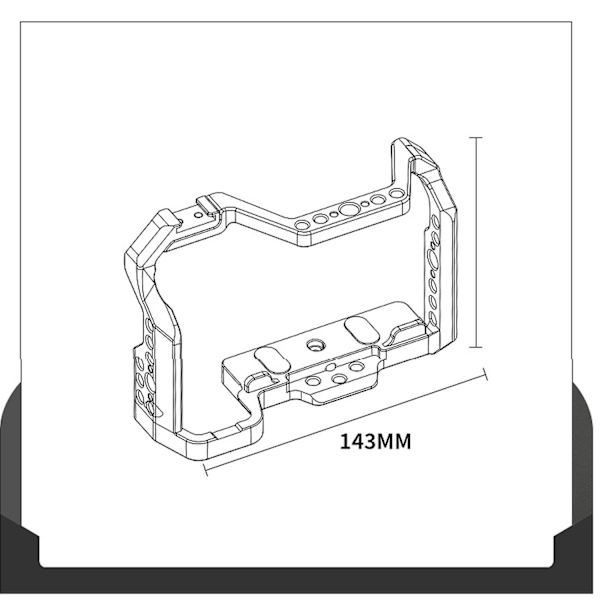 Full Kamera Bur for Nikon Z50 i Aluminium Legering - Beskyttende Videoopptaksrigg med 1/4 og 3/8 Tommers Gjengede Hull, Kald Sko-Feste for Fotografering