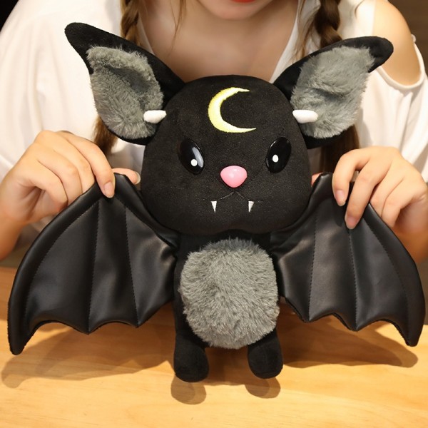 Perfekta mörka fladdermöss, demoner, kanindockor Halloween-presenter - Perfet Black bats 30cm