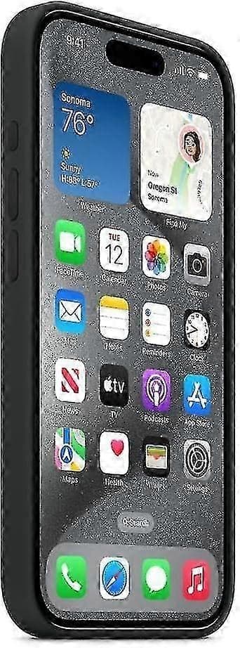Kompatibelt med Apple iPhone 15 Pro Silikonskal med MagSafe-Perfekt Black