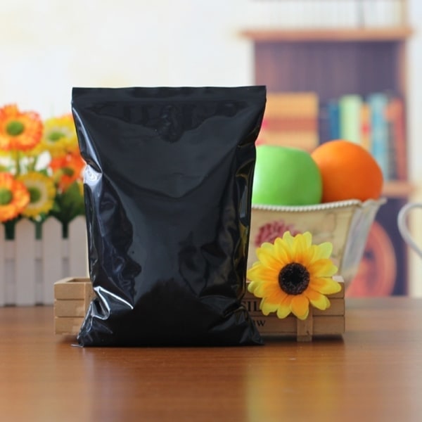 Påsar Förpackningspåse Miljövänlig Återförslutningsbar svart ljustät förseglad PE-plastpåse Baggies öppen påse 7x10cm--50pcs