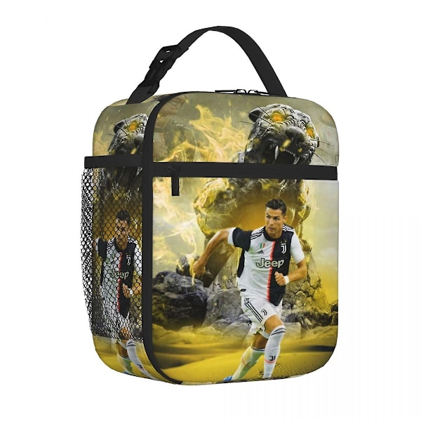 Cristiano Ronaldo Cr7 Isolerad Lunchväska Kylare Lunchbox Isolerad Lunchbox Lunchväska för Kvinnor Barn Skola - Perfekt 15