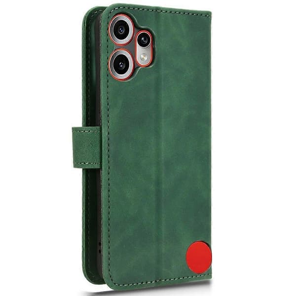 Kompatibel med Nothing CMF Phone 2 Pro Läderfodral Hudkänsla Anti-fall Plånbok Flip Telefonfodral - Perfekt Green