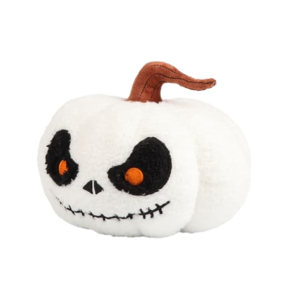 Halloween gresskarputer, hvit teddyfleece 3D gresskarformet pynteputepynt - Perfekt style 1