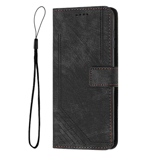 Fodral Kompatibelt med Samsung Galaxy A32 5G Magnetiskt Stänk- och Reptåligt Läder Flipfodral Kompatibelt med Samsung Galaxy A32 5G Fodral - Perfekt Black