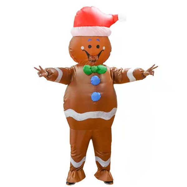 Gingerbread Man Inflatable Costume Battery Powered Theme Party Suit for Show Activity Party-Perfet