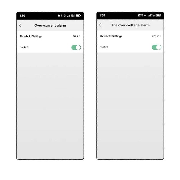 TOMZN 2P 63A 110V 220V TUYA WIFI Bryter Kwh Måler Strømbryter Timer med Spenning Strøm og Lekkasjebeskyttelse-Perfekt