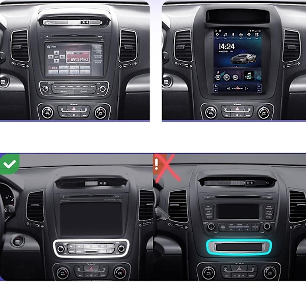 til Kia Sorento 2 II XM 2012-2021 android Bilradio Multimedie Stereo Autoradio Afspiller Navigation-Perfet