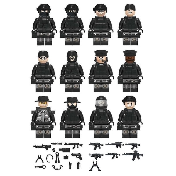 Militær Swat Team Figur Legoingly Set By Police Model Building Blocks- Perfet